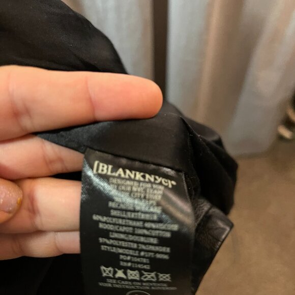 BLANK NYC Vegan Leather bomber jacket - Black Wmn's LG - Picture 5 of 7